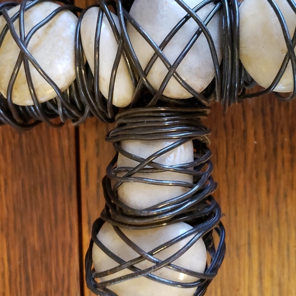 Cross Handcrafted with thick Wire and Stones - Picture 9 of 14